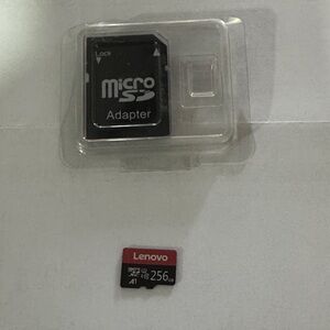 Lenovo Red and Black MicroSD Card with Adapter